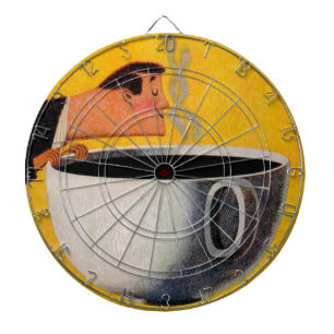 Vintage Kaffeewerbung Dartscheibe