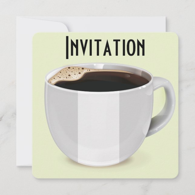 Vintage Kaffeewerbung Einladung (Vorderseite)