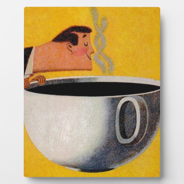 Vintage Kaffeewerbung Fotoplatte (Vorderseite)