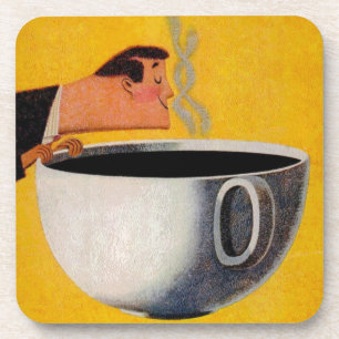 Vintage Kaffeewerbung Getränkeuntersetzer
