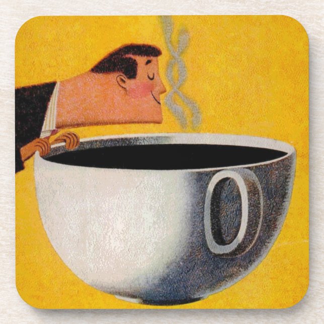 Vintage Kaffeewerbung Getränkeuntersetzer (Vorderseite)