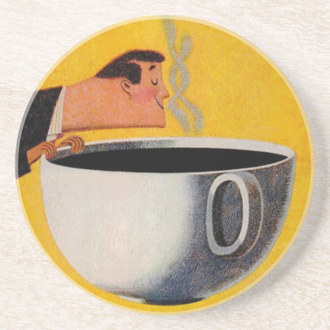 Vintage Kaffeewerbung Getränkeuntersetzer (Vorne)