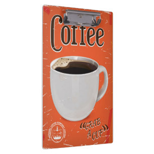 Vintage Kaffeewerbung Klemmbrett