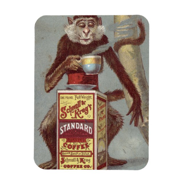 Vintage Kaffeewerbung Magnet (Vertikal)