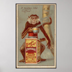 Vintage Kaffeewerbung Poster
