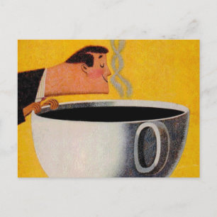 Vintage Kaffeewerbung Postkarte