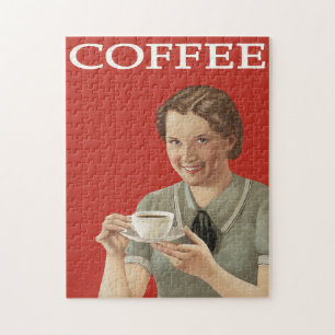 Vintage Kaffeewerbung Puzzle