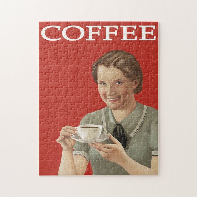Vintage Kaffeewerbung Puzzle (Vertikal)