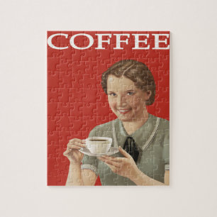 Vintage Kaffeewerbung Puzzle