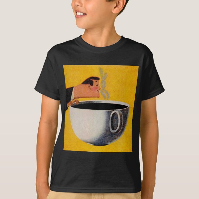Vintage Kaffeewerbung T-Shirt (Vorderseite)