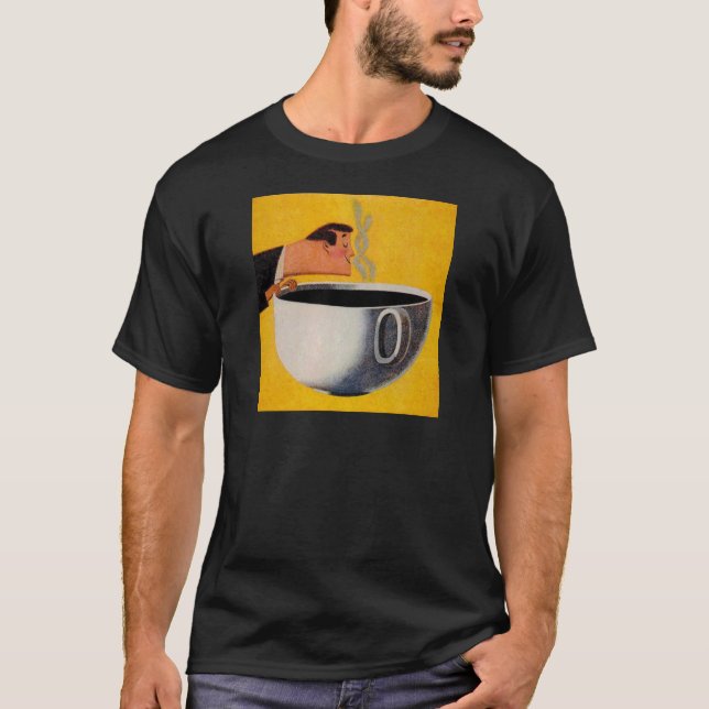 Vintage Kaffeewerbung T-Shirt (Vorderseite)