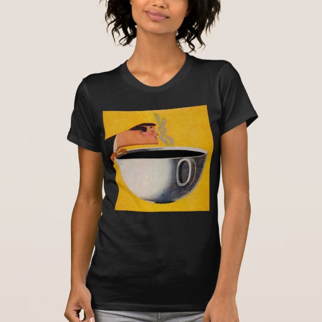Vintage Kaffeewerbung T-Shirt (Vorderseite)