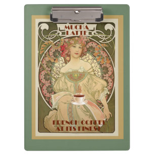 Vintage-Kaffeplakat-Clipboard Klemmbrett