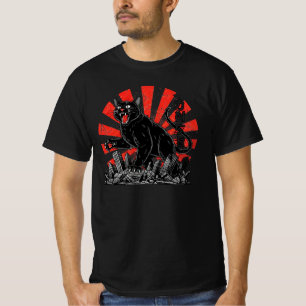Vintage-Kaiju-Katzenangriff Japanischer Retro-Mo T-Shirt