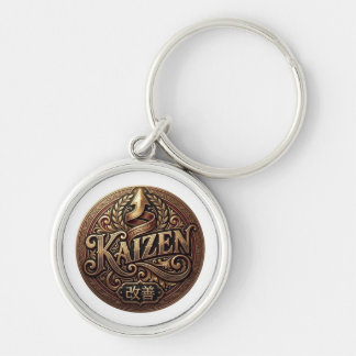 Vintage Kaizen Crest Premium Metall-Schlüsselanhän Schlüsselanhänger