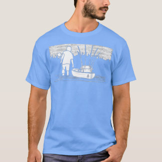 Vintage-Kajak-Angeln Kayakfahren Kajak-Angler Bars T-Shirt