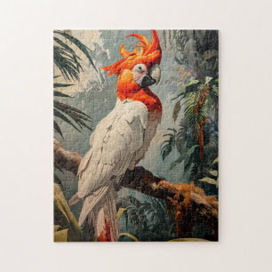 Vintage-Kakadu-Porträt Puzzle