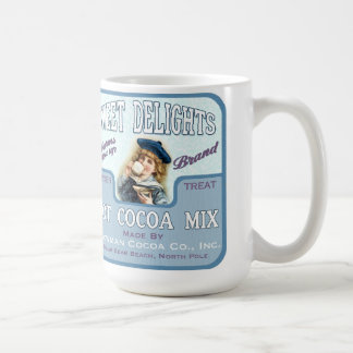 Vintage-Kakaoschokoladen-Etikett-Kaffee- oder Teet Tasse