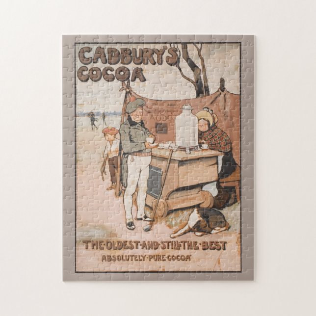 Vintage Kakaowerbung von Cadbury Puzzle (Vertikal)