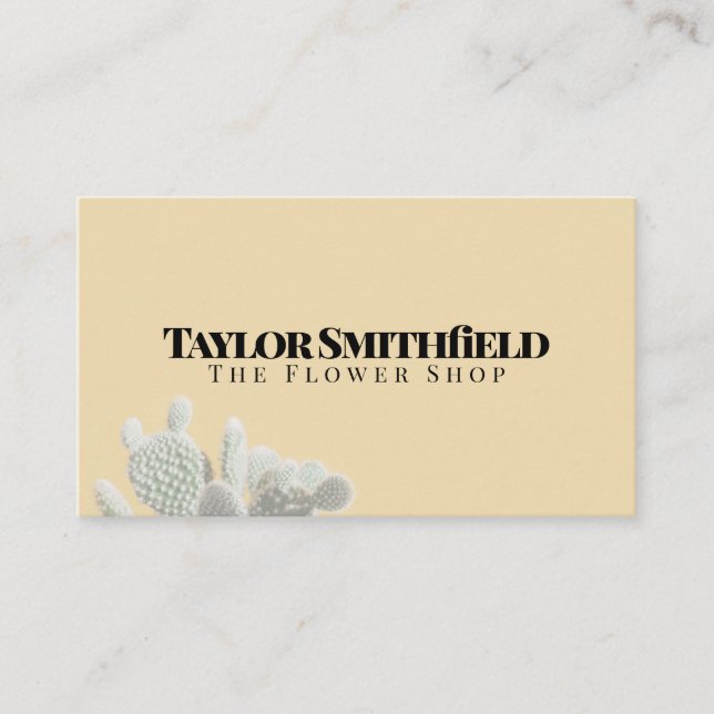 Vintage Kaktus-Visitenkarte Visitenkarte (Vorderseite)