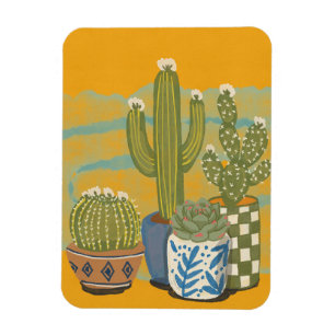 Vintage Kaktusblüten Magnet