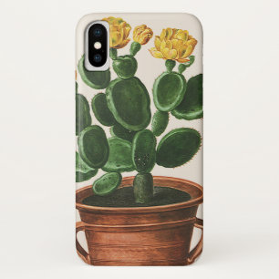 Vintage-Kaktusblüten, Sukkulenten-Kakteenpflanzen iPhone X Hülle