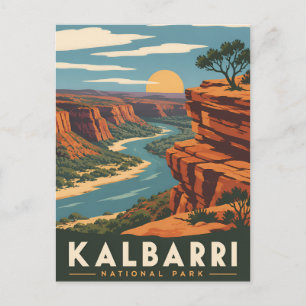 Vintage Kalbarri-Nationalpark Postkarte