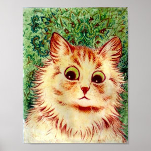 Vintage Kaleidoskop-Katze von Louis Wain Poster