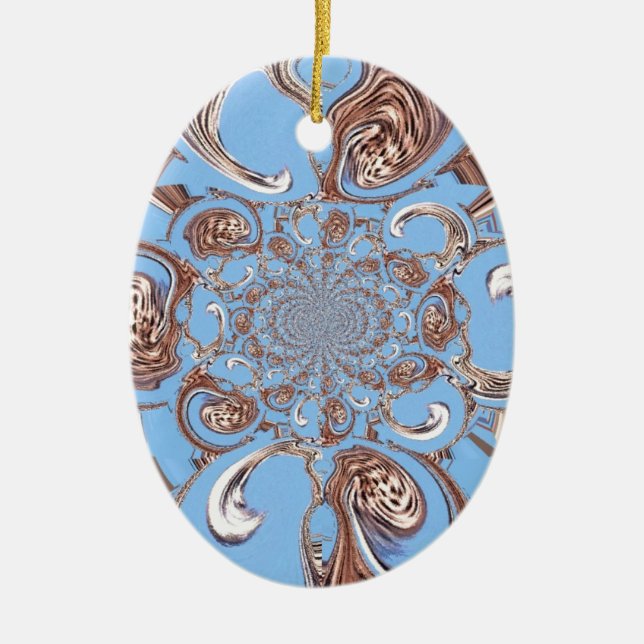 Vintage Kaleidoskop-Kunstdruckkunst Keramikornament (Vorne)