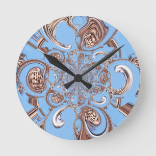 Vintage Kaleidoskop-Kunstdruckkunst Runde Wanduhr