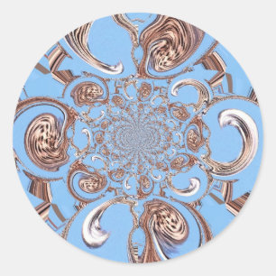 Vintage-Kaleidoskop-Kunstprint Runder Aufkleber