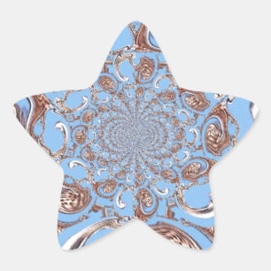 Vintage-Kaleidoskop-Kunstprint Stern-Aufkleber