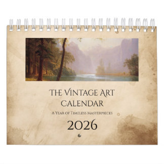Vintage-Kalender für Naturkunst Kalender