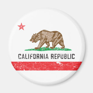 Vintage Kalifornien-Flagge Magnet