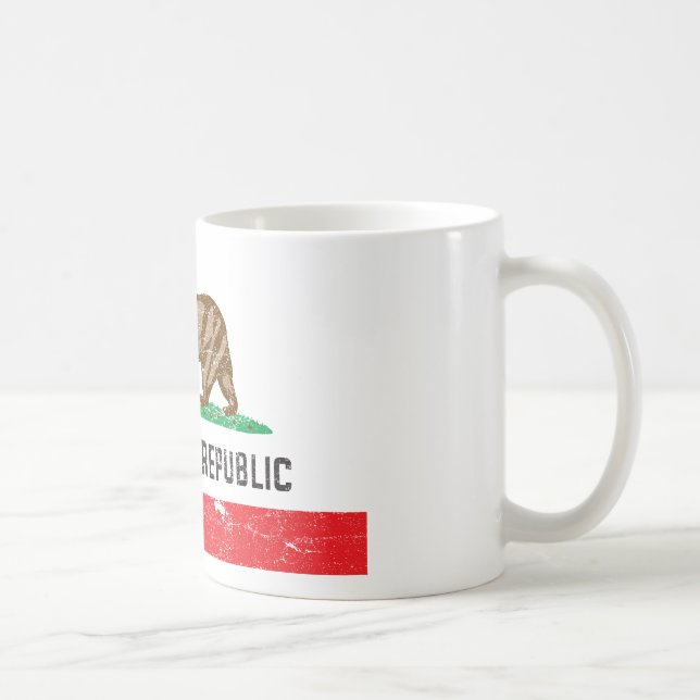 Vintage Kalifornien-Flagge Tasse (Rechts)