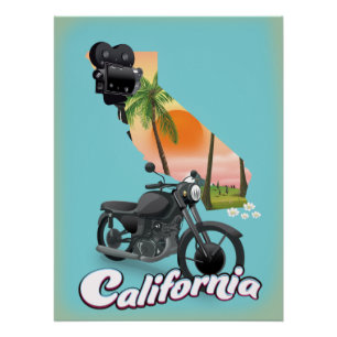 Vintage-Kalifornien-Reiseplakat Poster
