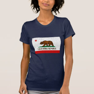 Vintage Kalifornien-Staats-Flagge (beunruhigt) T-Shirt