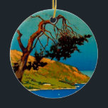 Vintage kalifornische Küstenreise Keramik Ornament<br><div class="desc">American Vintage Travel Advertising Bilder und Illustrationen</div>