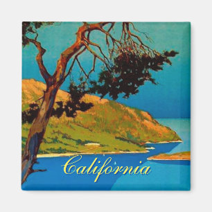 Vintage kalifornische Küstenreise Magnet
