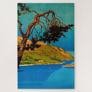 Vintage kalifornische Küstenreise Puzzle