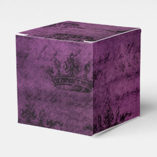 Vintage-Kalligrafie in lila mit distressed-Effekt Geschenkschachtel