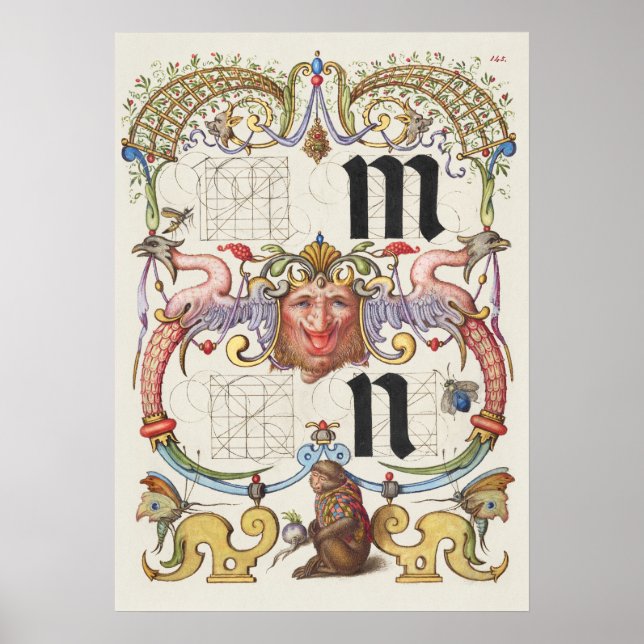 Vintage Kalligrafie Poster (Vorne)