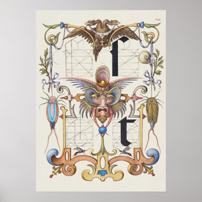 Vintage Kalligrafie Poster (Vorne)