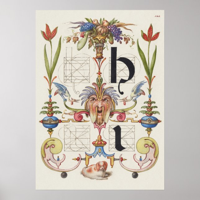 Vintage Kalligrafie Poster (Vorne)