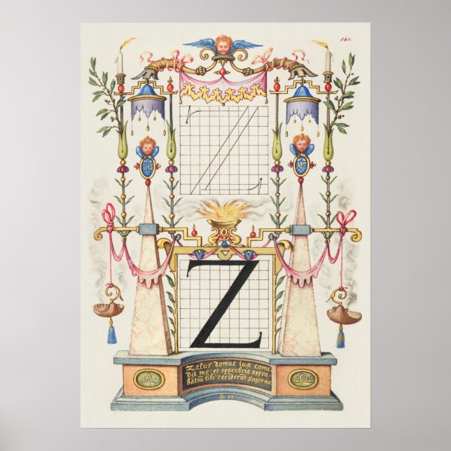 Vintage Kalligrafie Poster (Vorne)