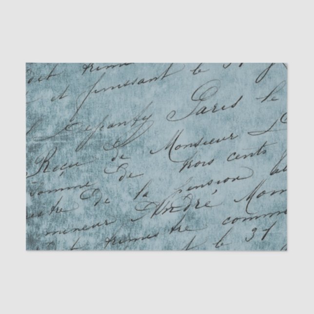 Vintage Kalligrafie Seidenpapier (Vorderseite)