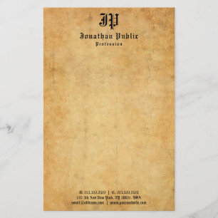 Vintage Kalligraphierte Monogramm-Vorlage Briefpapier