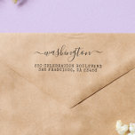 Vintage kalligraphische Rücksendeadresse Gummistempel<br><div class="desc">Erstellen Sie Ihre eigenen Vintagen Kalligrafie-Rücksendeadresse Gummi-Briefmarke mit diesen Vorlagen von Cali Graphics. Dieses rustikale Design zeichnet sich durch Vintage Kalligraphie und Schriftsteller Schriftart mit Ihrem individuelle Name und Rücksendeadresse aus.</div>