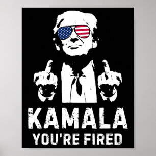 Vintage Kamala Sie sind gefeuert! Trump 2024 Poster