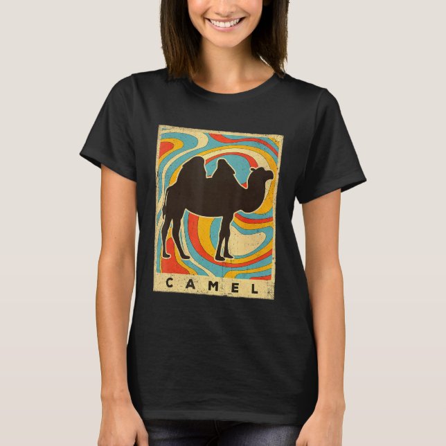 Vintage Kamel Tier Retro-Stil T-Shirt (Vorderseite)